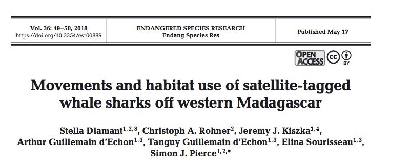 Movements and habitat use of satellite-tagged whale sharks off western Madagascar