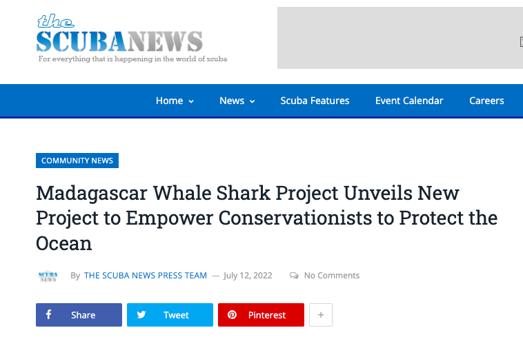 Madagascar Whale Shark Project Unveils New Project to Empower Conservationists to Protect the Ocean